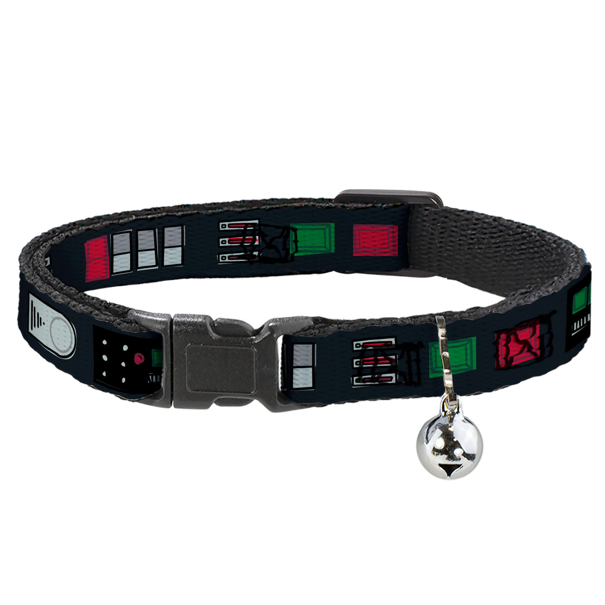 Cat Collar Breakaway - Star Wars Darth Vader Utility Belt Bounding3 Black Grays Reds Greens Cat Collars Breakaway Side Release Star Wars