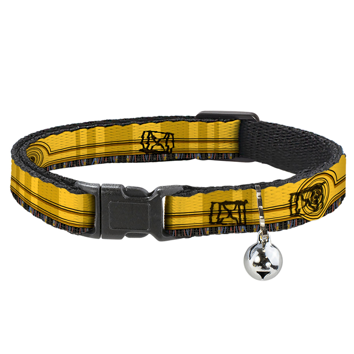 Cat Collar Breakaway - Star Wars C3-PO Wires Bounding2 Yellows Black Multi Color Cat Collars Breakaway Side Release Star Wars