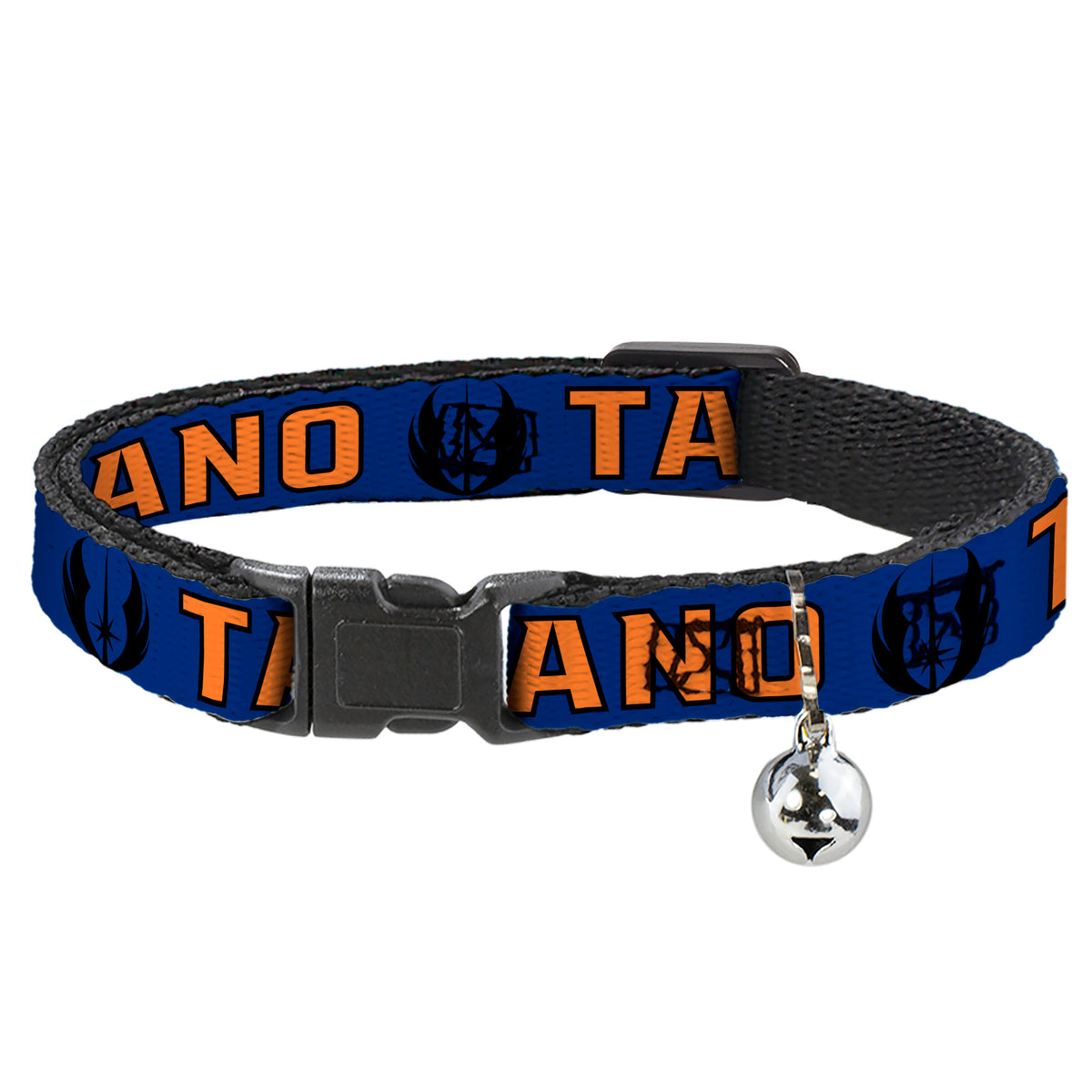 Cat Collar Breakaway - Star Wars Jedi Order Insignia TANO Text Blues Orange Cat Collars Breakaway Side Release Star Wars