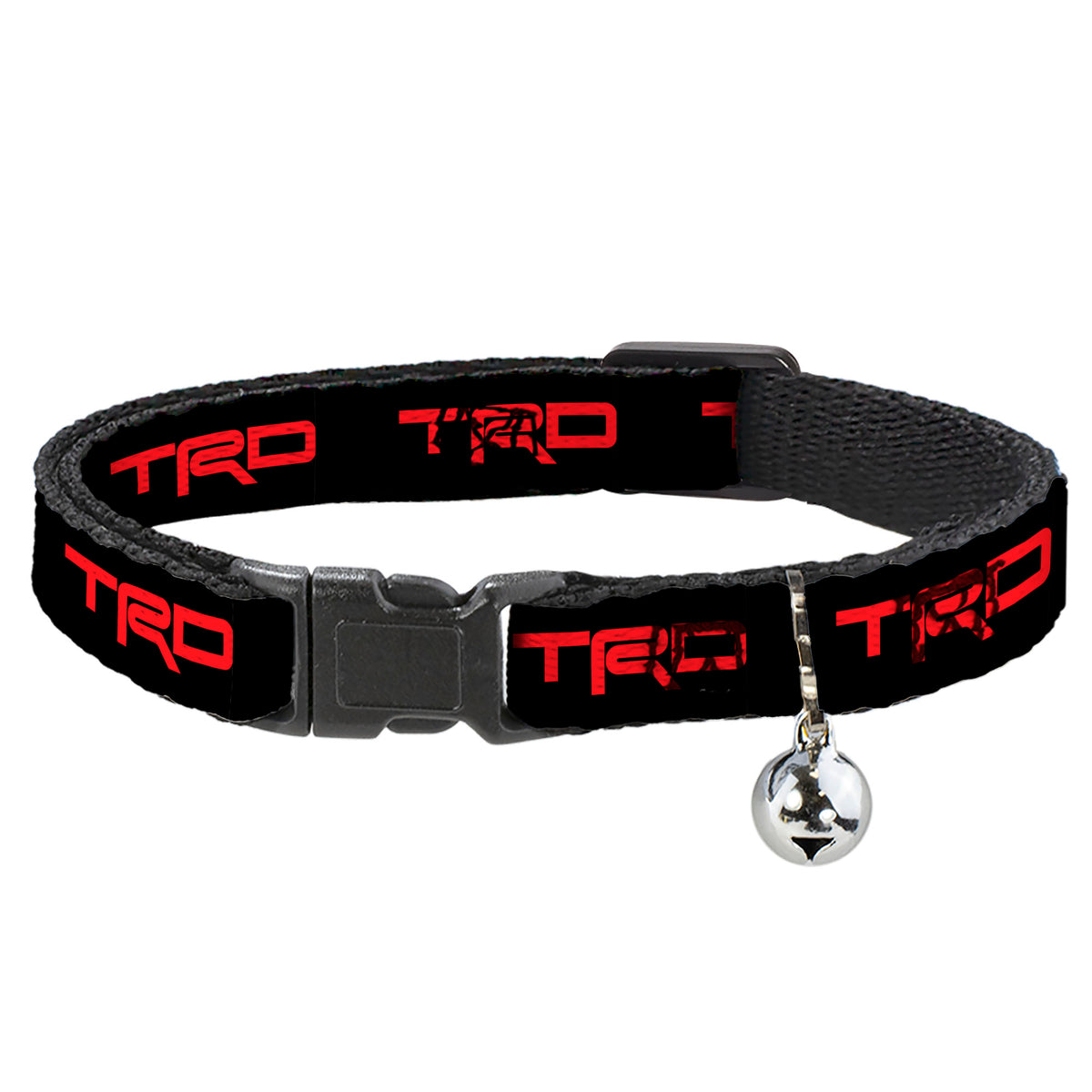 Breakaway Cat Collar with Bell - Toyota Racing Development TRD Logo Black/Red Cat Collars Breakaway Side Release Toyota