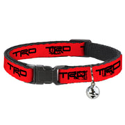 Breakaway Cat Collar with Bell - Toyota Racing Development TRD Logo Red/Black Cat Collars Breakaway Side Release Toyota