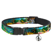 Breakaway Cat Collar with Bell - The Wizard of Oz Yellow Brick Road Scenes Cat Collars Breakaway Side Release The Wizard of Oz