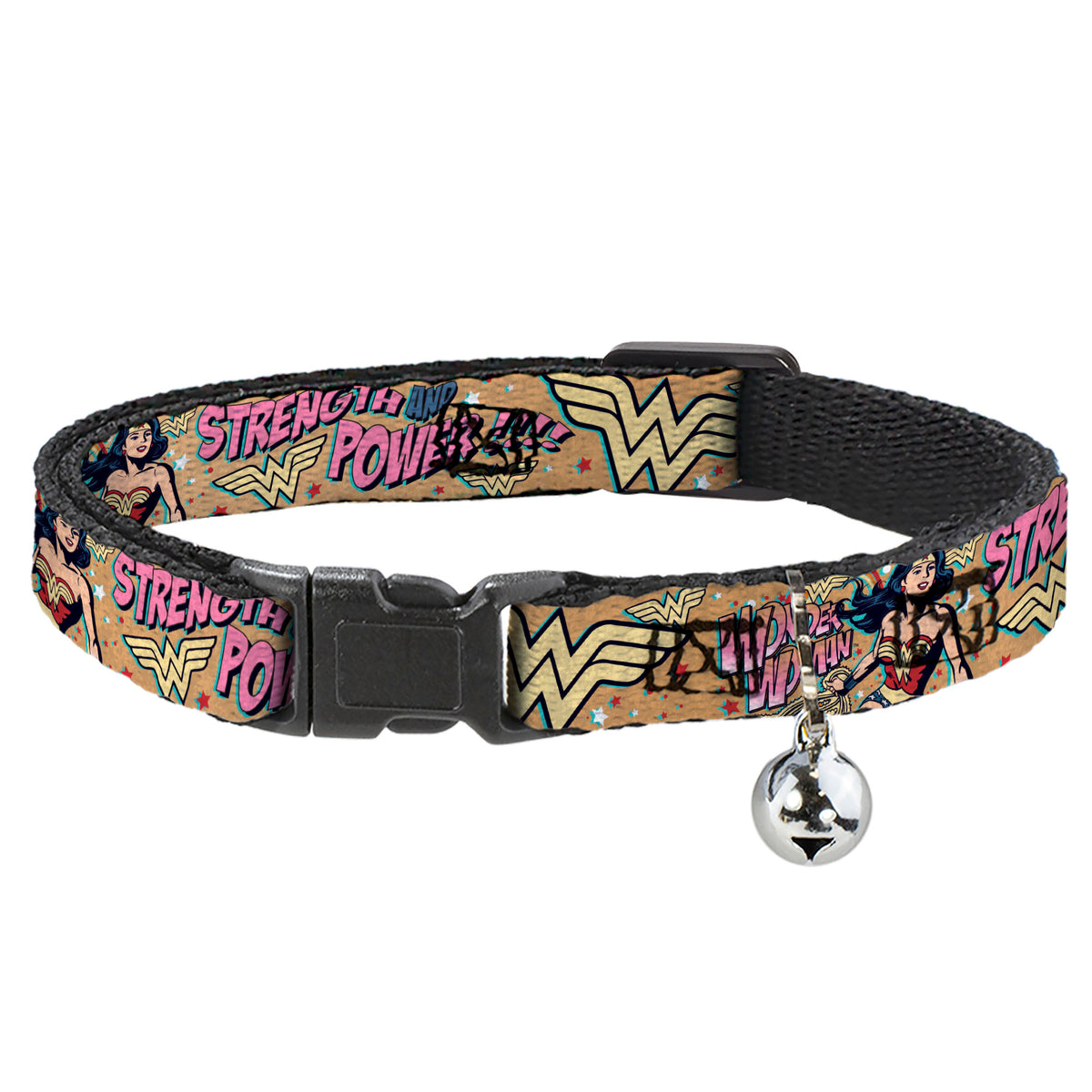 Cat Collar Breakaway - Wonder Woman Strength & Power Cat Collars Breakaway Side Release DC Comics