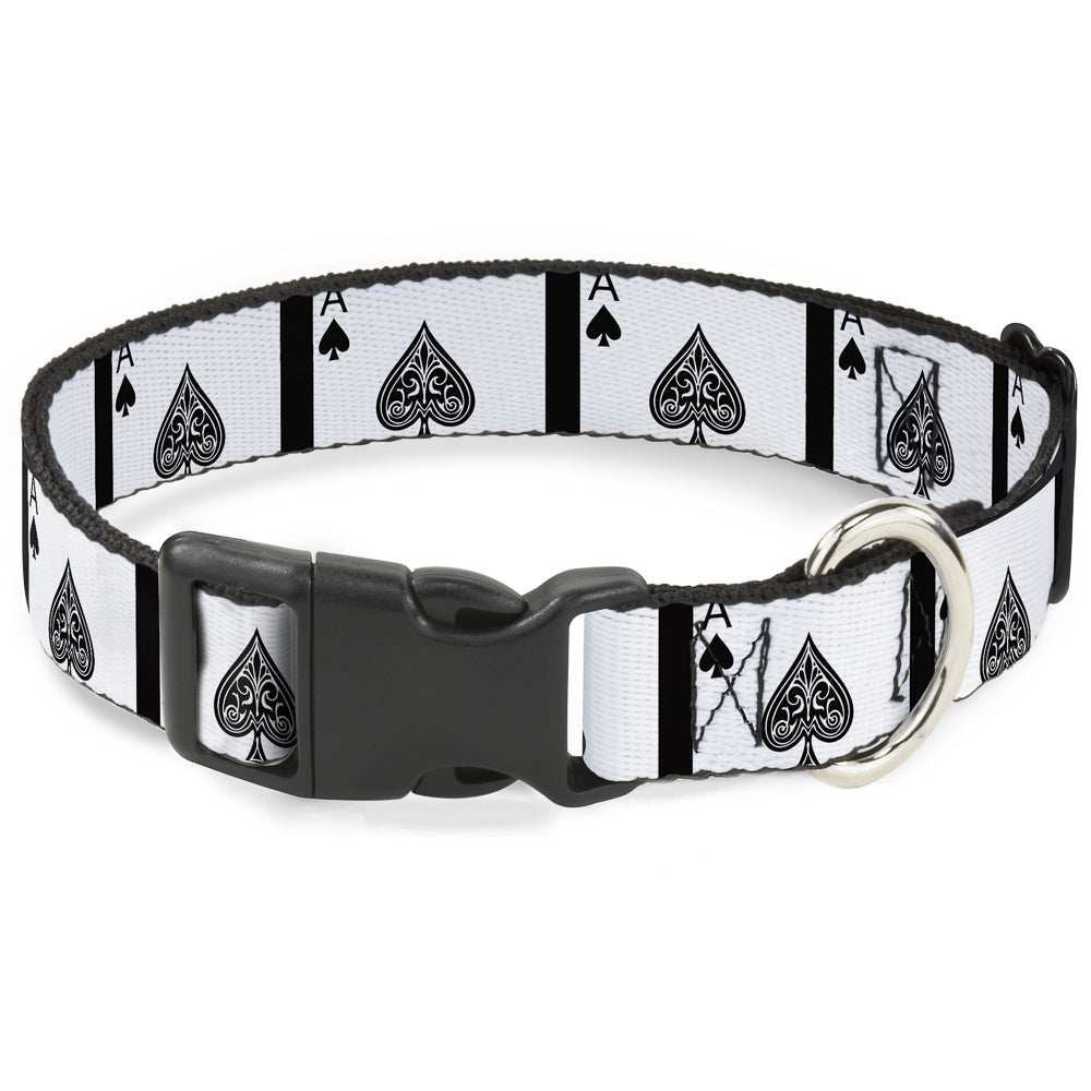 Plastic Clip Collar - Ace of Spades Dog Collars Plastic Clip Side Release Buckle-Down