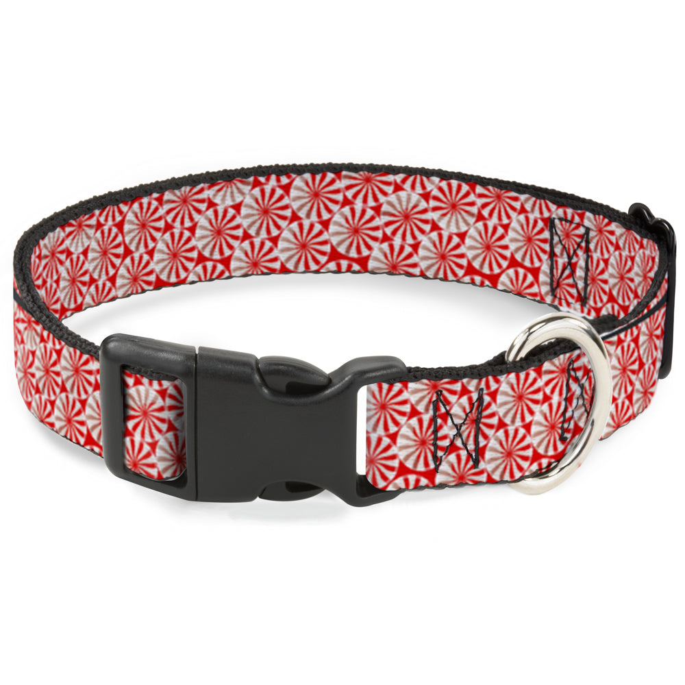 Plastic Clip Collar - Peppermint Candies Dog Collars Plastic Clip Side Release Buckle-Down