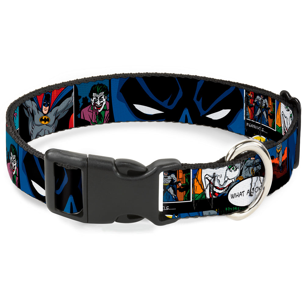 Plastic Clip Collar - Batman & Joker Comic Strip Dog Collars Plastic Clip Side Release DC Comics