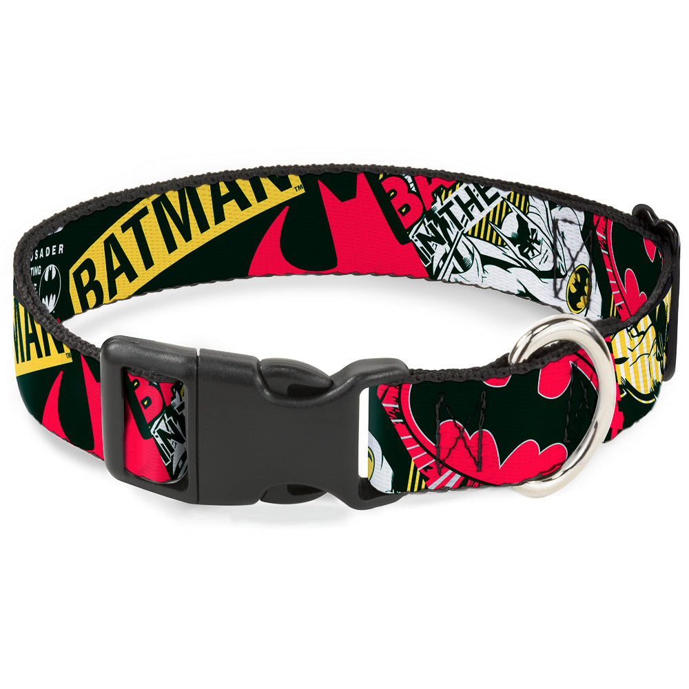Plastic Clip Collar - Batman Caped Crusader Dog Collars Plastic Clip Side Release DC Comics