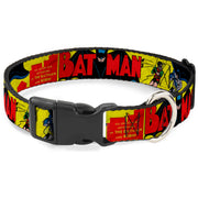 Plastic Clip Collar - Classic BATMAN Issue #1 Robin & Batman Cover Pose Yellow/Red Dog Collars Plastic Clip Side Release DC Comics