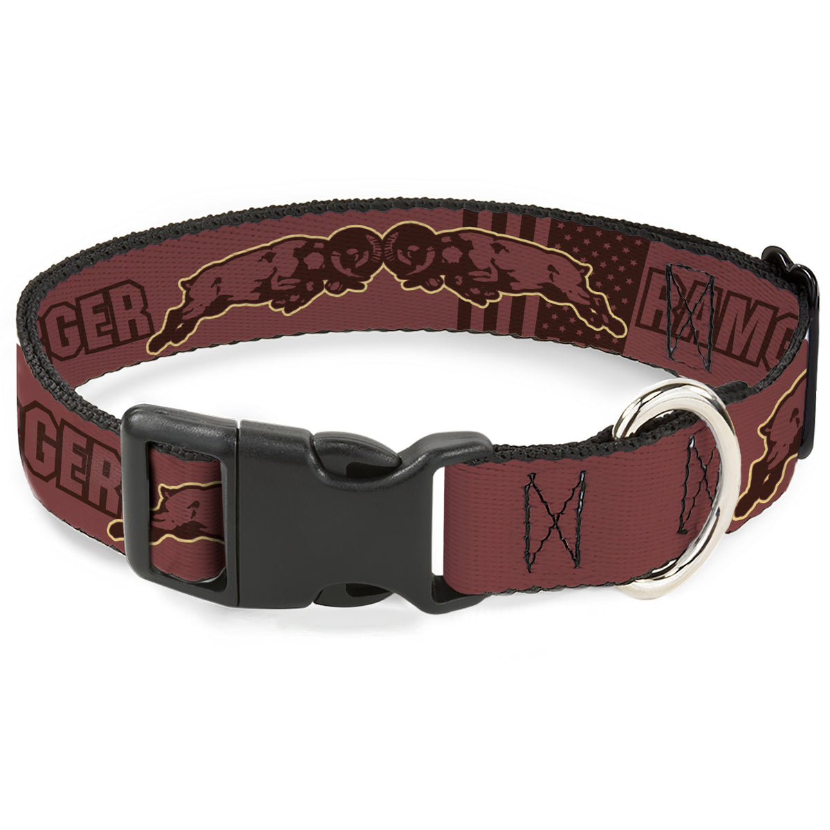 Plastic Clip Collar - Dodge Americana RAM CHARGER Browns Dog Collars Plastic Clip Side Release Ram