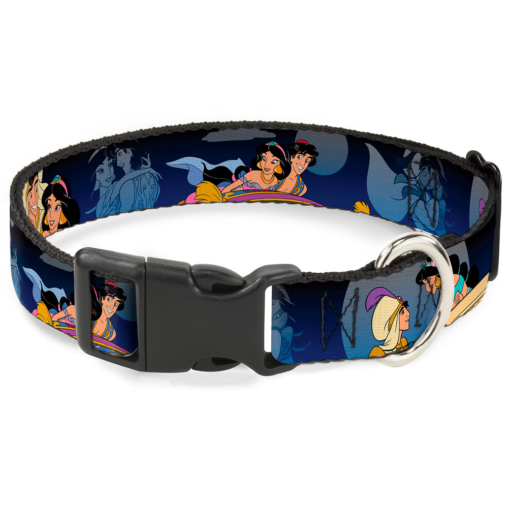 Plastic Clip Collar - Aladdin & Jasmine Scenes Dog Collars Plastic Clip Side Release Disney