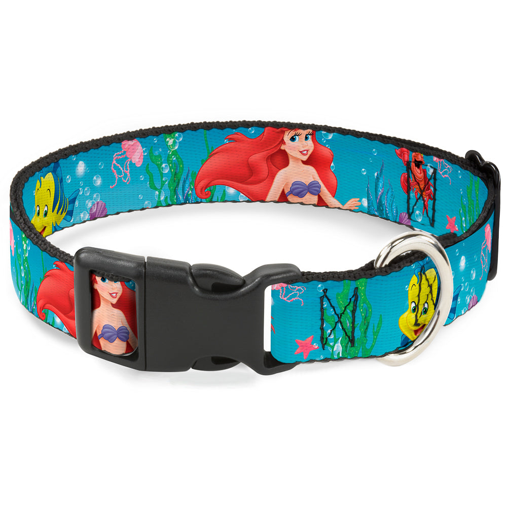 Plastic Clip Collar - Ariel, Sebastian & Flounder Scene2 Dog Collars Plastic Clip Side Release Disney