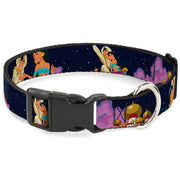 Plastic Clip Collar - Aladdin & Jasmine Magic Carpet Ride Scenes Dog Collars Plastic Clip Side Release Disney