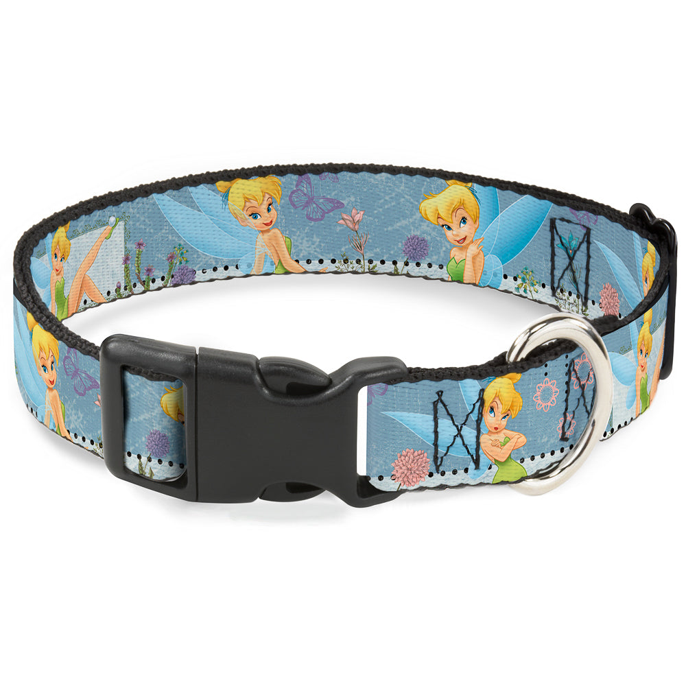 Plastic Clip Collar - Tinker Bell Garden Poses Dog Collars Plastic Clip Side Release Disney