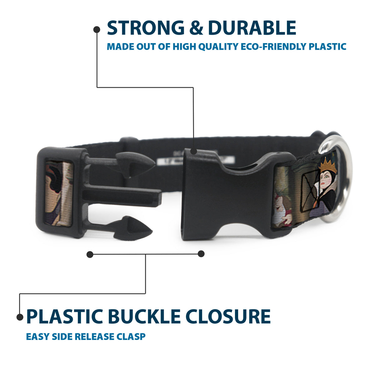 Plastic Clip Collar - Snow White Scenes Dog Collars Plastic Clip Side Release Disney