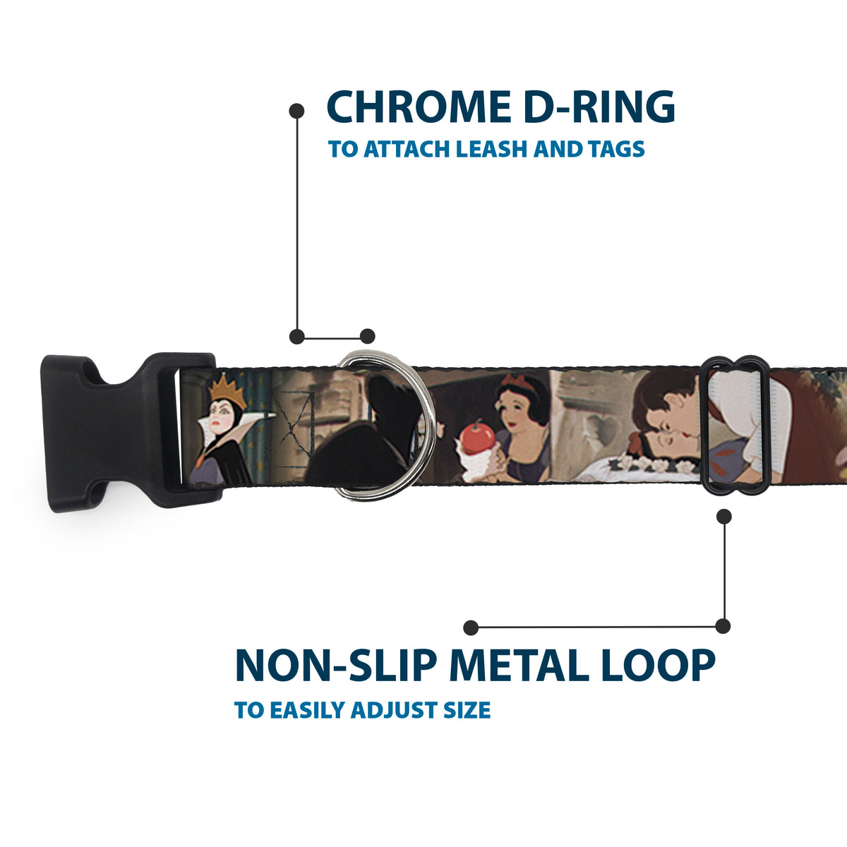 Plastic Clip Collar - Snow White Scenes Dog Collars Plastic Clip Side Release Disney
