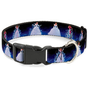 Plastic Clip Collar - Cinderella Transformation Blue Fade Dog Collars Plastic Clip Side Release Disney