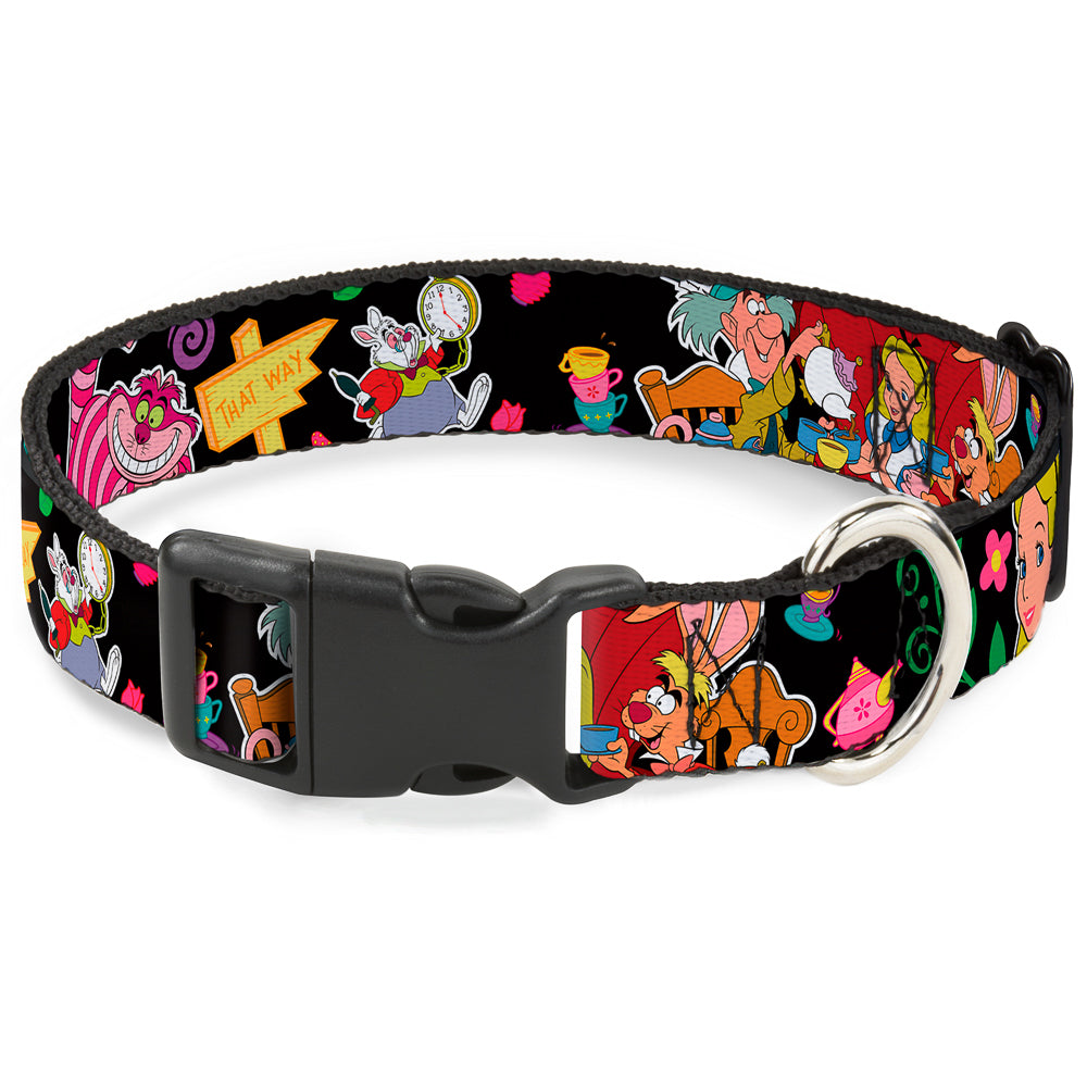 Plastic Clip Collar - Alice's Encounters in Wonderland Dog Collars Plastic Clip Side Release Disney