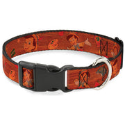 Plastic Clip Collar - Pinocchio Poses Black/White/Multi Color Dog Collars Plastic Clip Side Release Disney