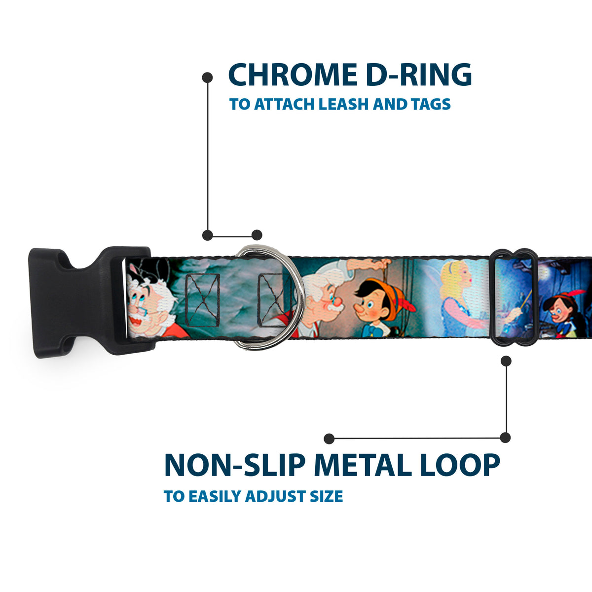 Plastic Clip Collar - PINOCCHIO/Jiminy Cricket Workshop Tools Dog Collars Plastic Clip Side Release Disney