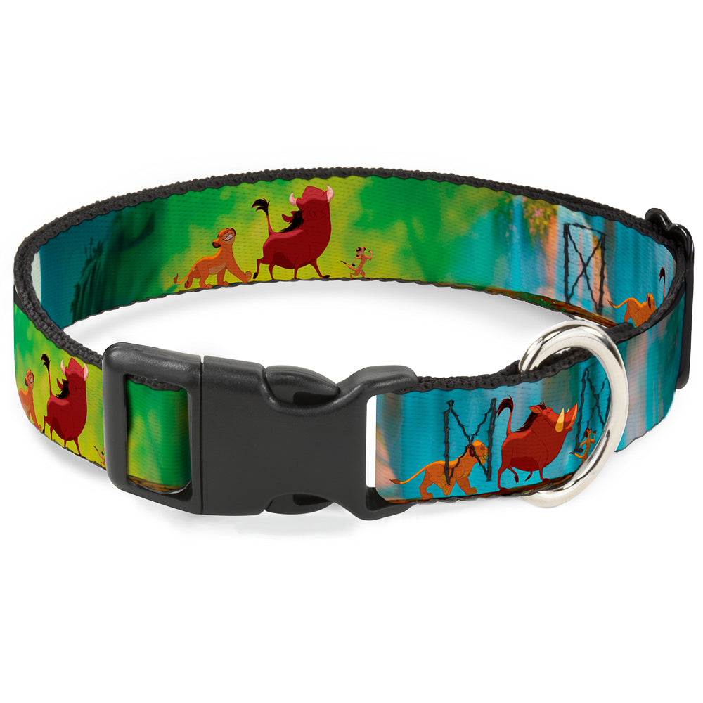 Plastic Clip Collar - Lion King Simba, Pumba & Timon Growing Up Dog Collars Plastic Clip Side Release Disney