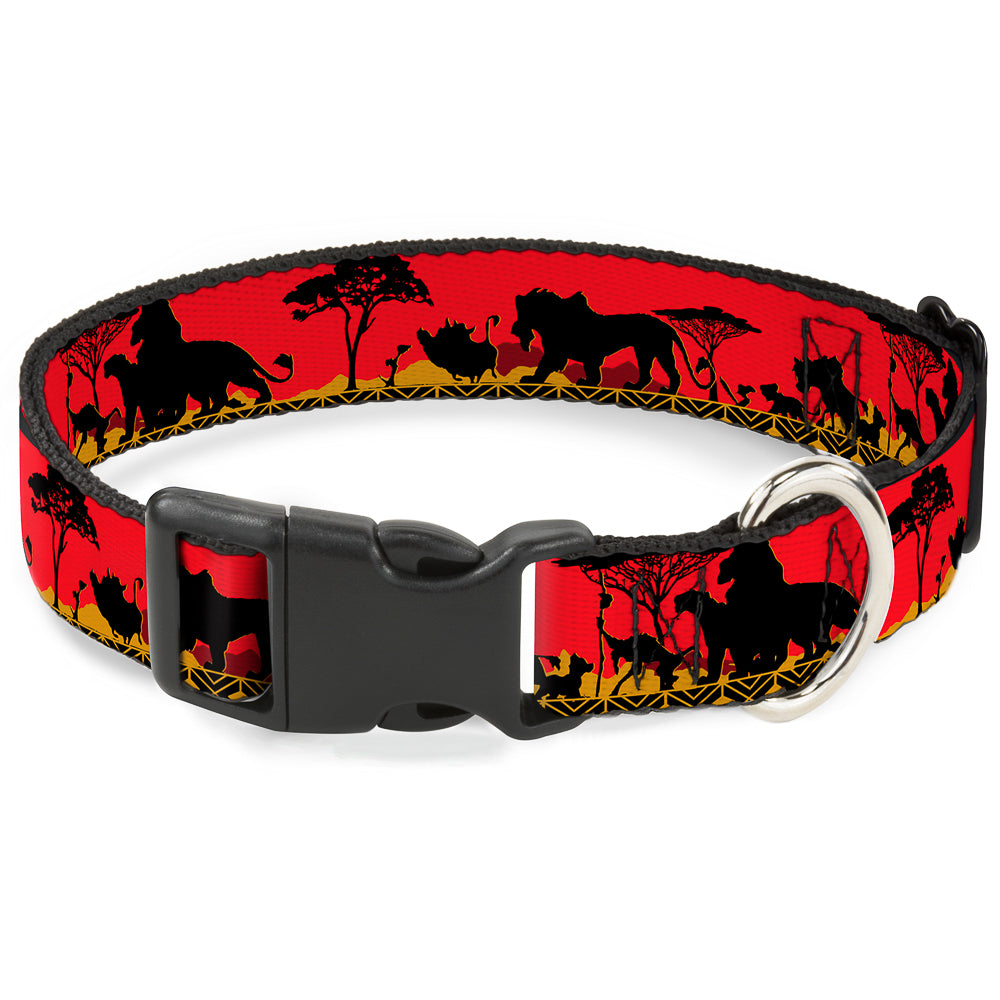 Plastic Clip Collar - Mufasa & Simba JUST CAN'T WAIT TO BE KING/Family Silhouette Dog Collars Plastic Clip Side Release Disney