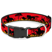 Plastic Clip Collar - Mufasa & Simba JUST CAN'T WAIT TO BE KING/Family Silhouette Dog Collars Plastic Clip Side Release Disney