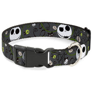 Plastic Clip Collar - NBC Jack Expressions/Halloween Elements Gray Dog Collars Plastic Clip Side Release Disney