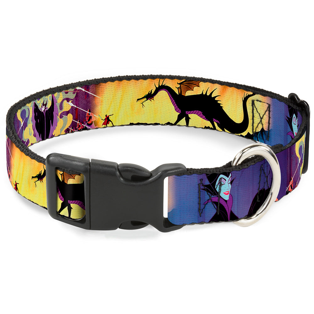 Plastic Clip Collar - Maleficent Poses Dog Collars Plastic Clip Side Release Disney
