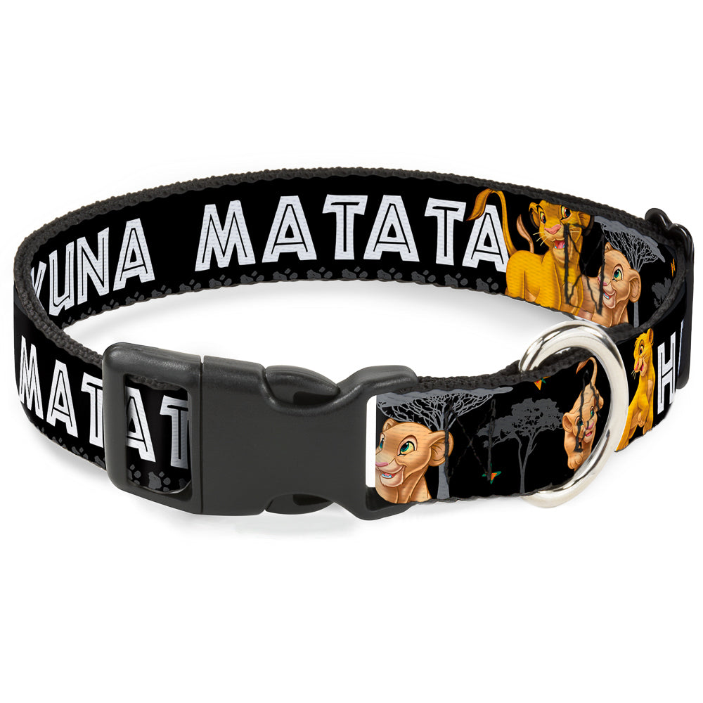 Plastic Clip Collar - Lion King Simba & Nala HAKUNA MATATA Dog Collars Plastic Clip Side Release Disney