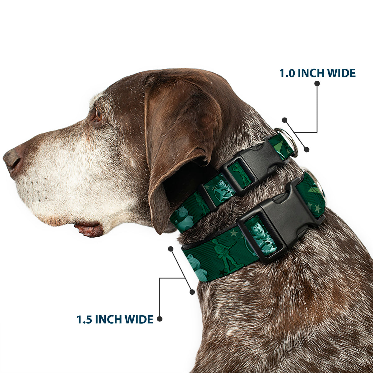 Plastic Clip Collar - Woody & Friends KEEP CALM & REACH FOR THE SKY Blues Dog Collars Plastic Clip Side Release Disney