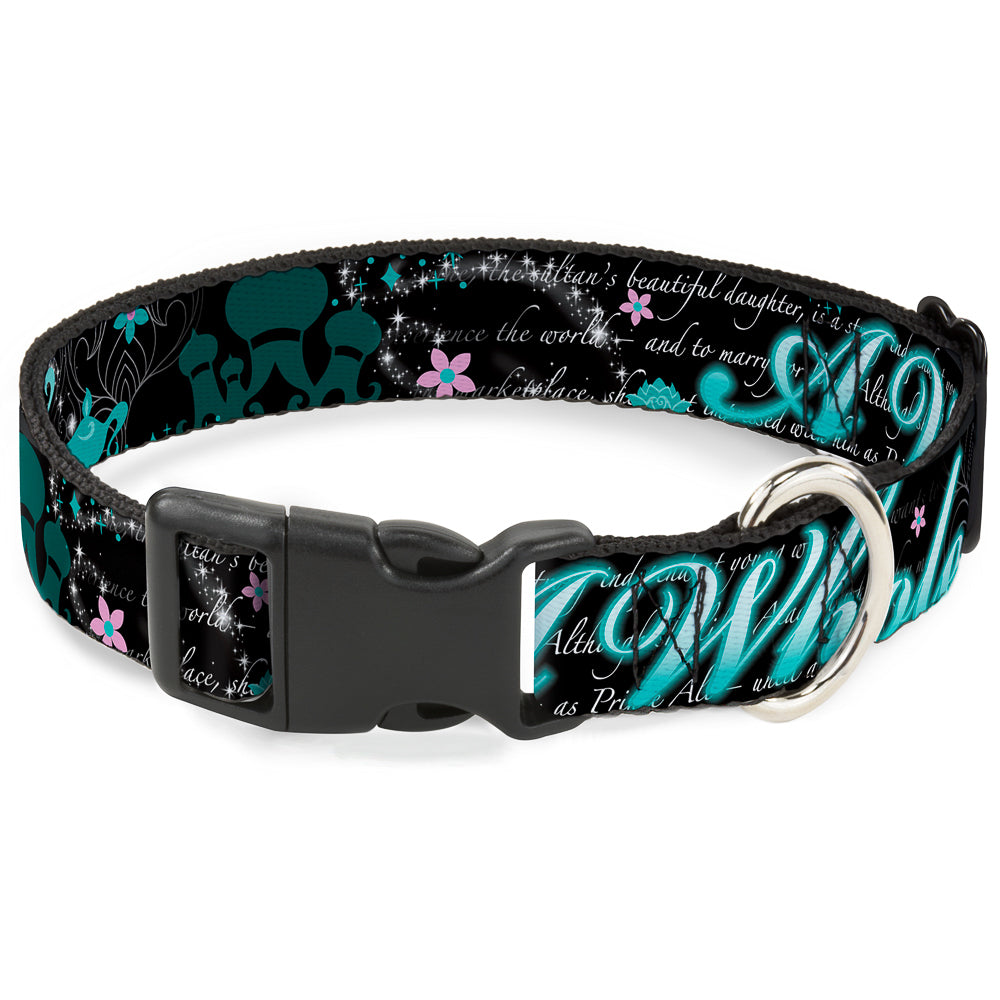 Plastic Clip Collar - Aladdin A WHOLE NEW WORLD/Story Script Dog Collars Plastic Clip Side Release Disney