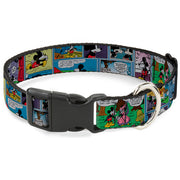 Plastic Clip Collar - Mickey & Minnie Comic Strip Dog Collars Plastic Clip Side Release Disney