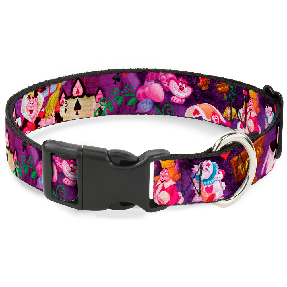 Plastic Clip Collar - Alice & the Queen of Hearts Scenes Dog Collars Plastic Clip Side Release Disney