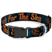 Plastic Clip Collar - Woody REACH FOR THE SKY Denim Blue Print Dog Collars Plastic Clip Side Release Disney