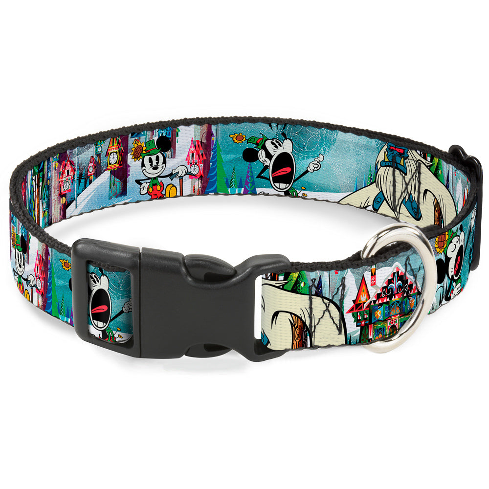 Plastic Clip Collar - Mickey & Minnie Yodelberg Scenes Dog Collars Plastic Clip Side Release Disney