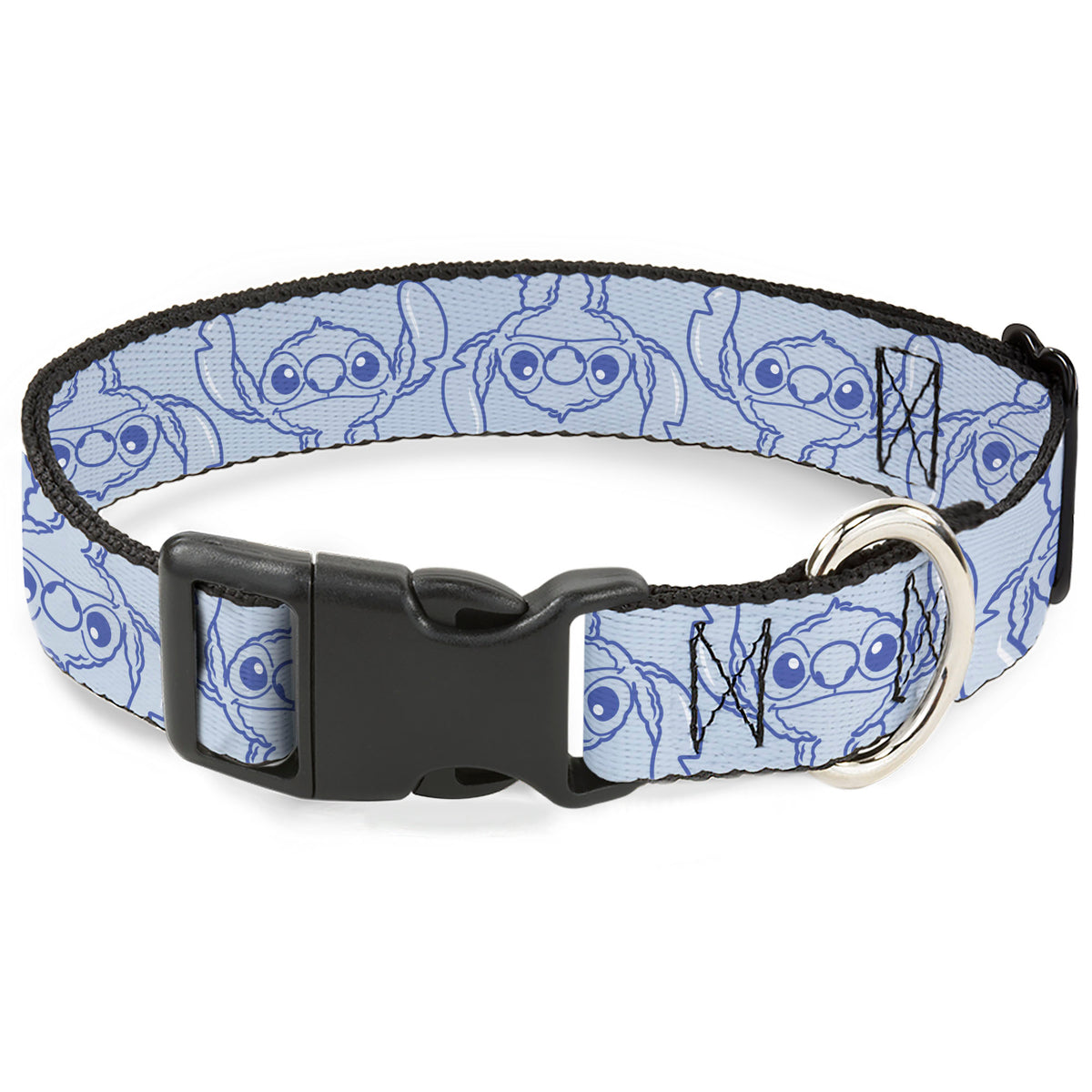 Plastic Clip Collar - Stitch Pose Flip Light Blue/Blue Dog Collars Plastic Clip Side Release Disney