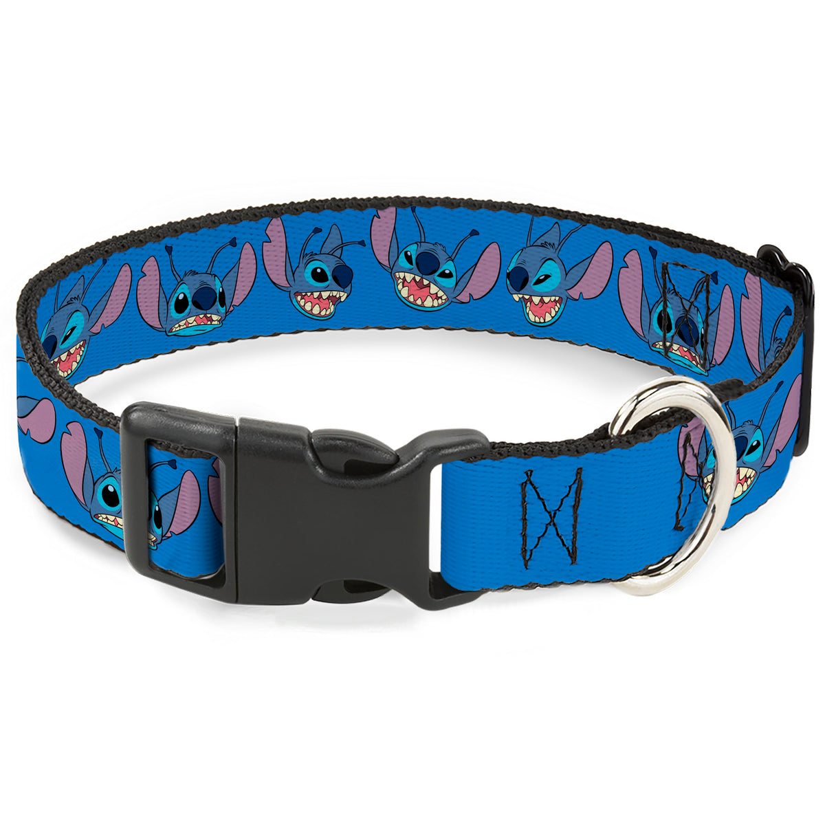 Plastic Clip Collar - Lilo and Stitch Stitch Expressions Blue Dog Collars Plastic Clip Side Release Disney
