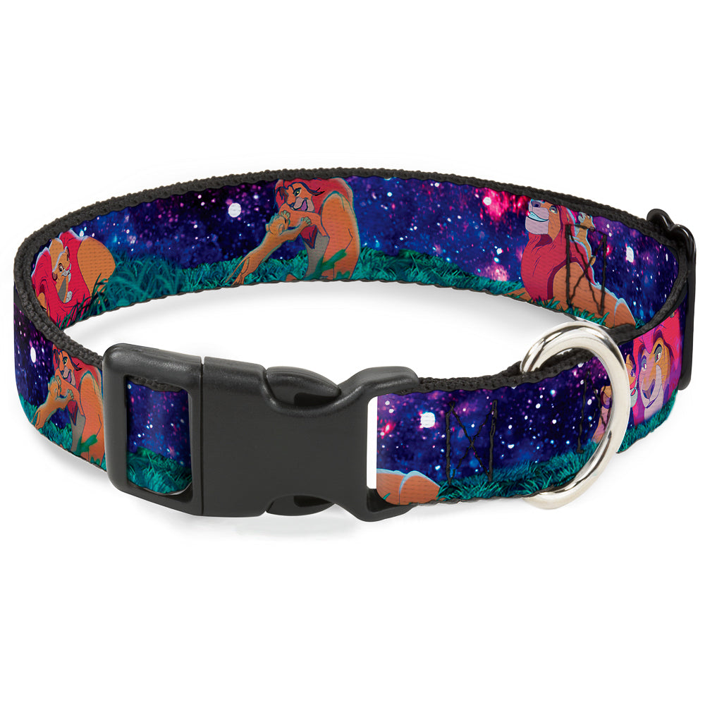Plastic Clip Collar - Mufasa & Simba Night Poses Dog Collars Plastic Clip Side Release Disney