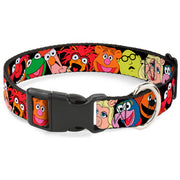 Plastic Clip Collar - Muppets Faces Black Dog Collars Plastic Clip Side Release Disney