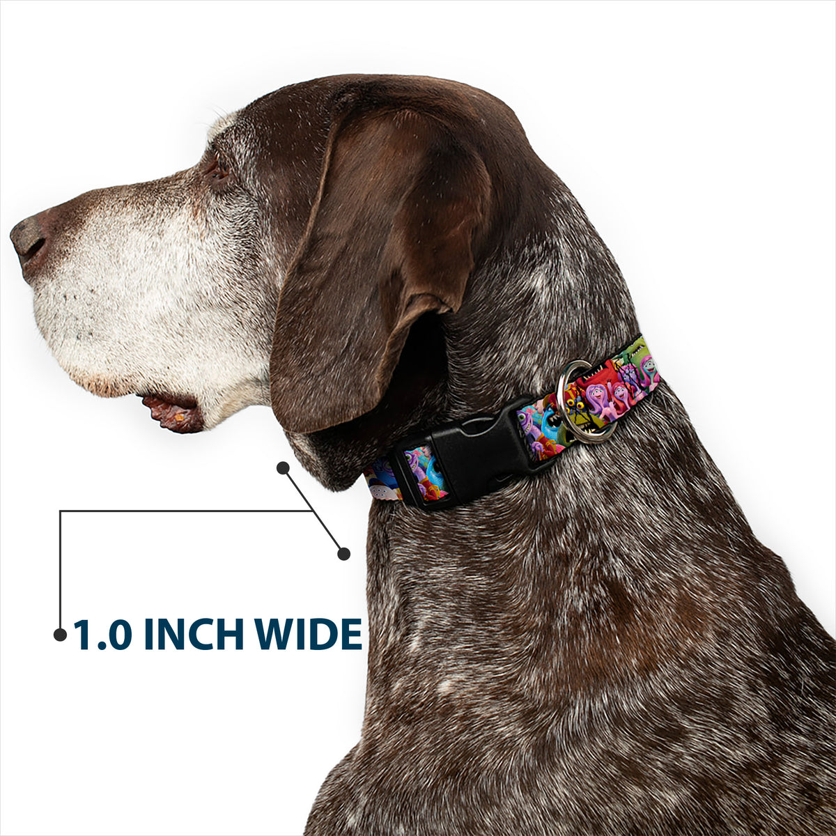 Plastic Clip Collar - Monsters University Monsters Stacked Dog Collars Plastic Clip Side Release Disney