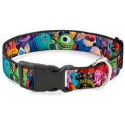 Plastic Clip Collar - Monsters University Monsters Stacked Dog Collars Plastic Clip Side Release Disney