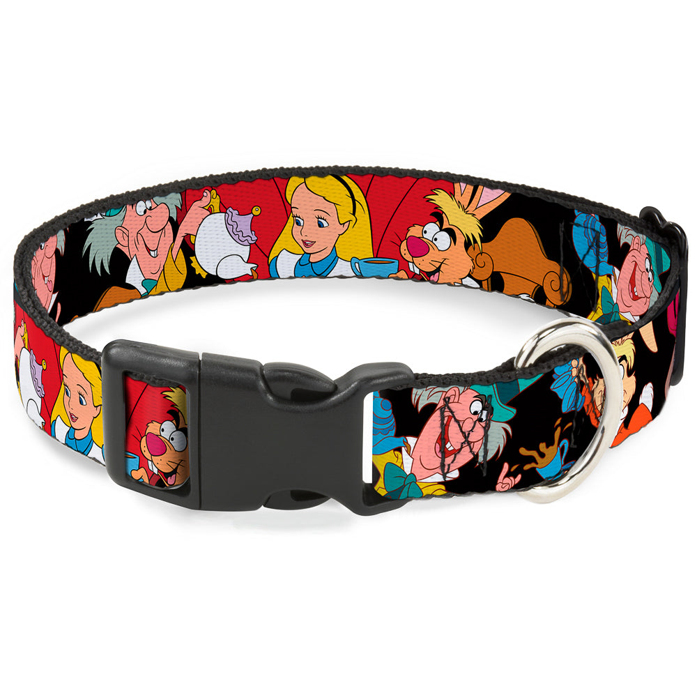 Plastic Clip Collar - Mad Hatter's Tea Party Poses Dog Collars Plastic Clip Side Release Disney