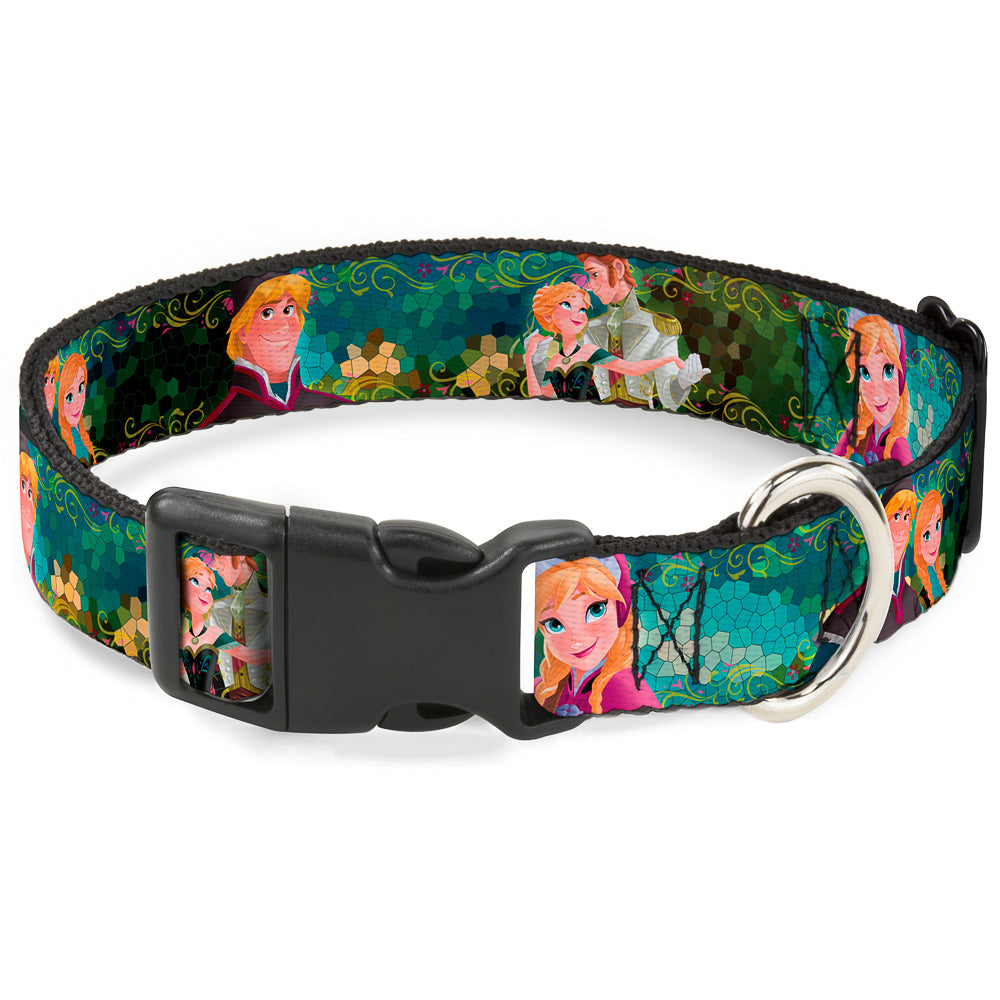 Plastic Clip Collar - Anna & Hans/Anna & Kristoff Poses Dog Collars Plastic Clip Side Release Disney