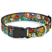 Plastic Clip Collar - Stacked Wilderness Explorers Badges Dog Collars Plastic Clip Side Release Disney