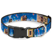 Plastic Clip Collar - Up Carl on Porch/Flying House/Balloons Dog Collars Plastic Clip Side Release Disney