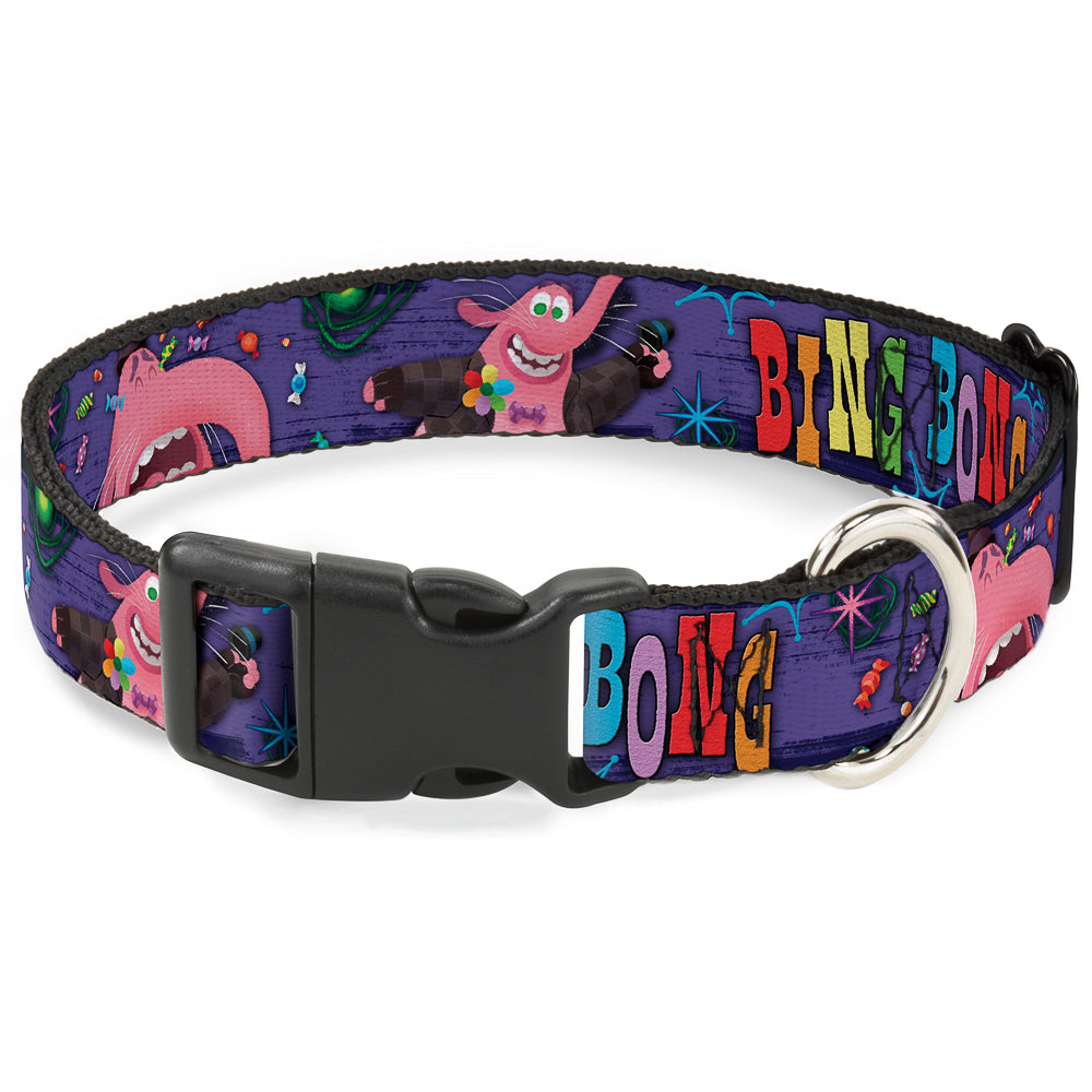 Plastic Clip Collar - BING BONG Poses/Candy Purples/Multi Color Dog Collars Plastic Clip Side Release Disney