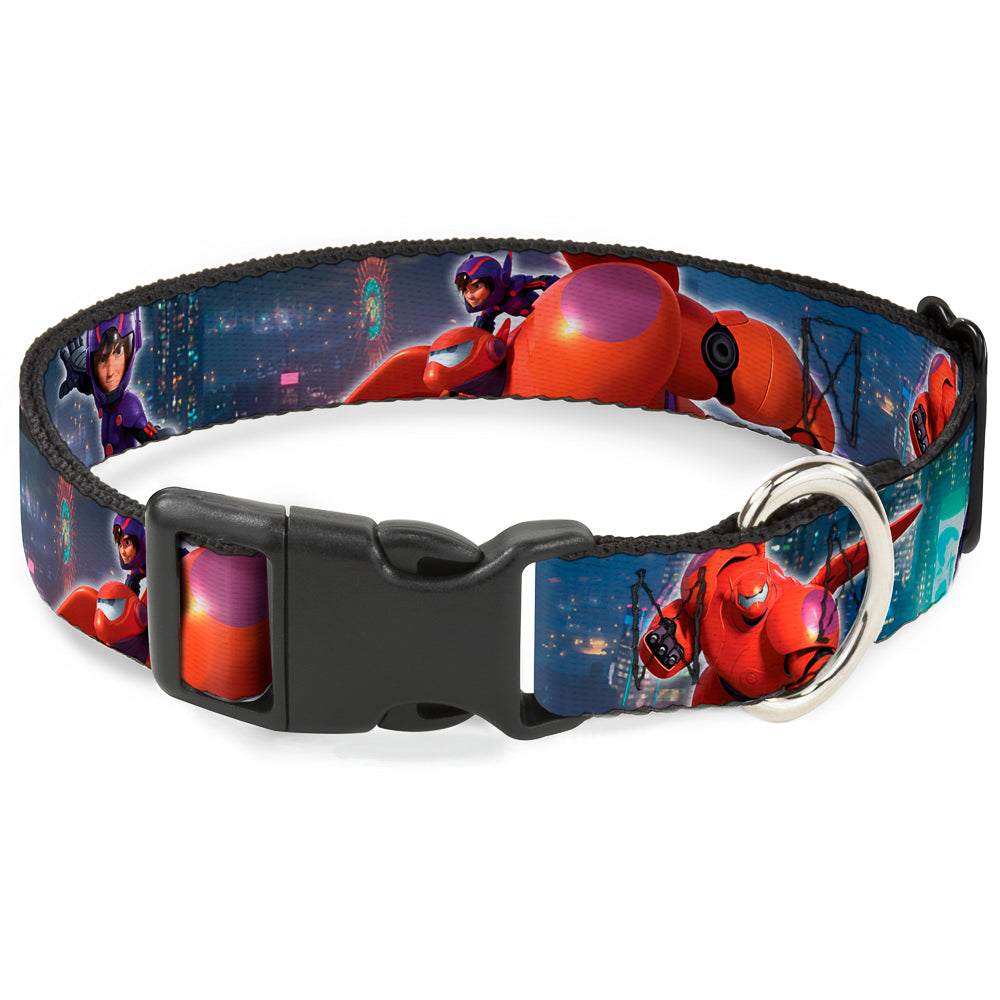 Plastic Clip Collar - Hiro & Baymax Action Poses/San Fransokyo Dog Collars Plastic Clip Side Release Disney
