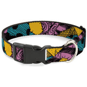 Plastic Clip Collar - Nightmare Before Christmas Sally Dress Patchwork Dog Collars Plastic Clip Side Release Disney
