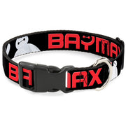 Plastic Clip Collar - BAYMAX Poses Black/White/Red Dog Collars Plastic Clip Side Release Disney