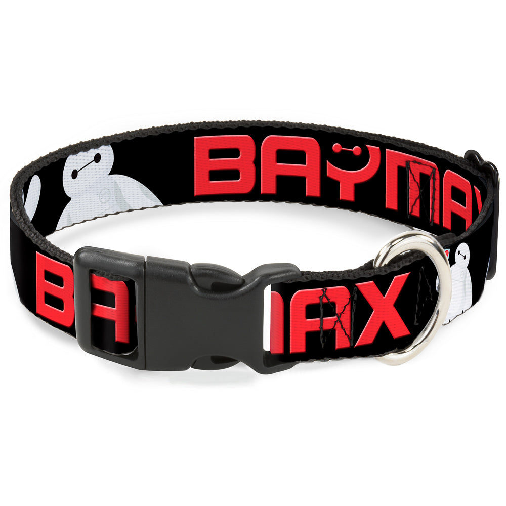 Plastic Clip Collar - BAYMAX Poses Black/White/Red Dog Collars Plastic Clip Side Release Disney